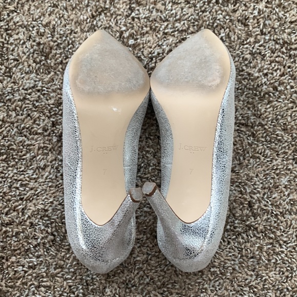J Crew Factory Silver Heels - Picture 4 of 4